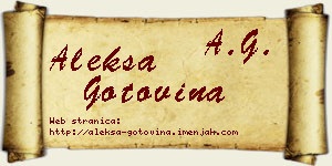 Aleksa Gotovina vizit kartica